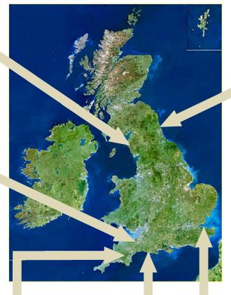 Weathering Processes in Britain Map