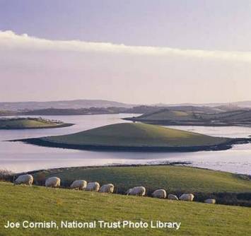 Drumlins at Strangford Lough, County Down.