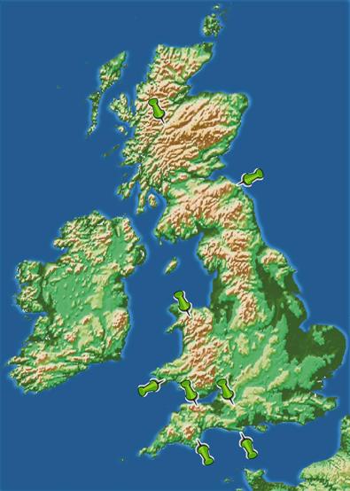 Deformation and uplift images around britain