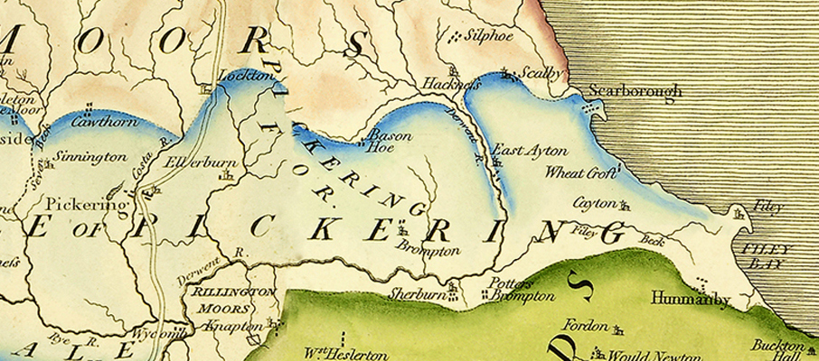Detail from Smith's 1815 map showing Scarborough