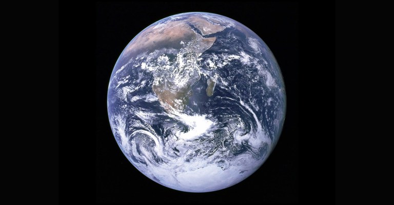 view of earth as a globe from space