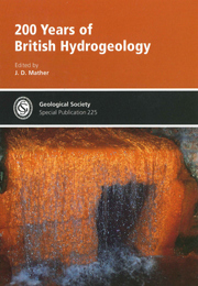 Cover Image 200 Years of British Hydrogeology 