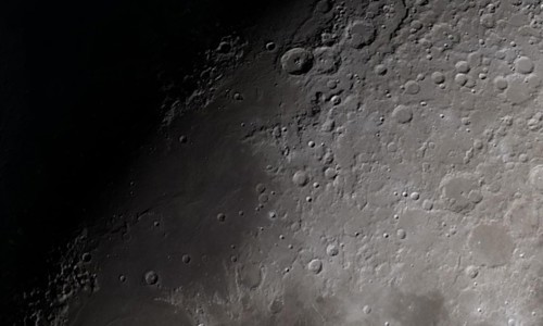 close up of the moon