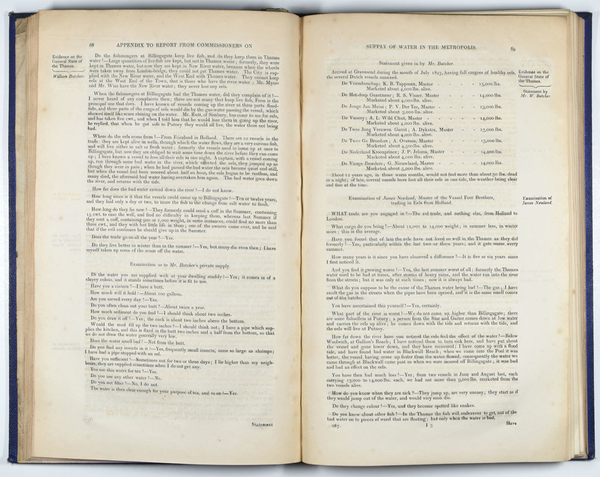 'Report of the Commissioners appointed by His Majesty to inquire into the state of the supply of water in the Metropolis' (1828) , pp68-69