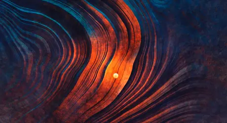 rock layers with sunset