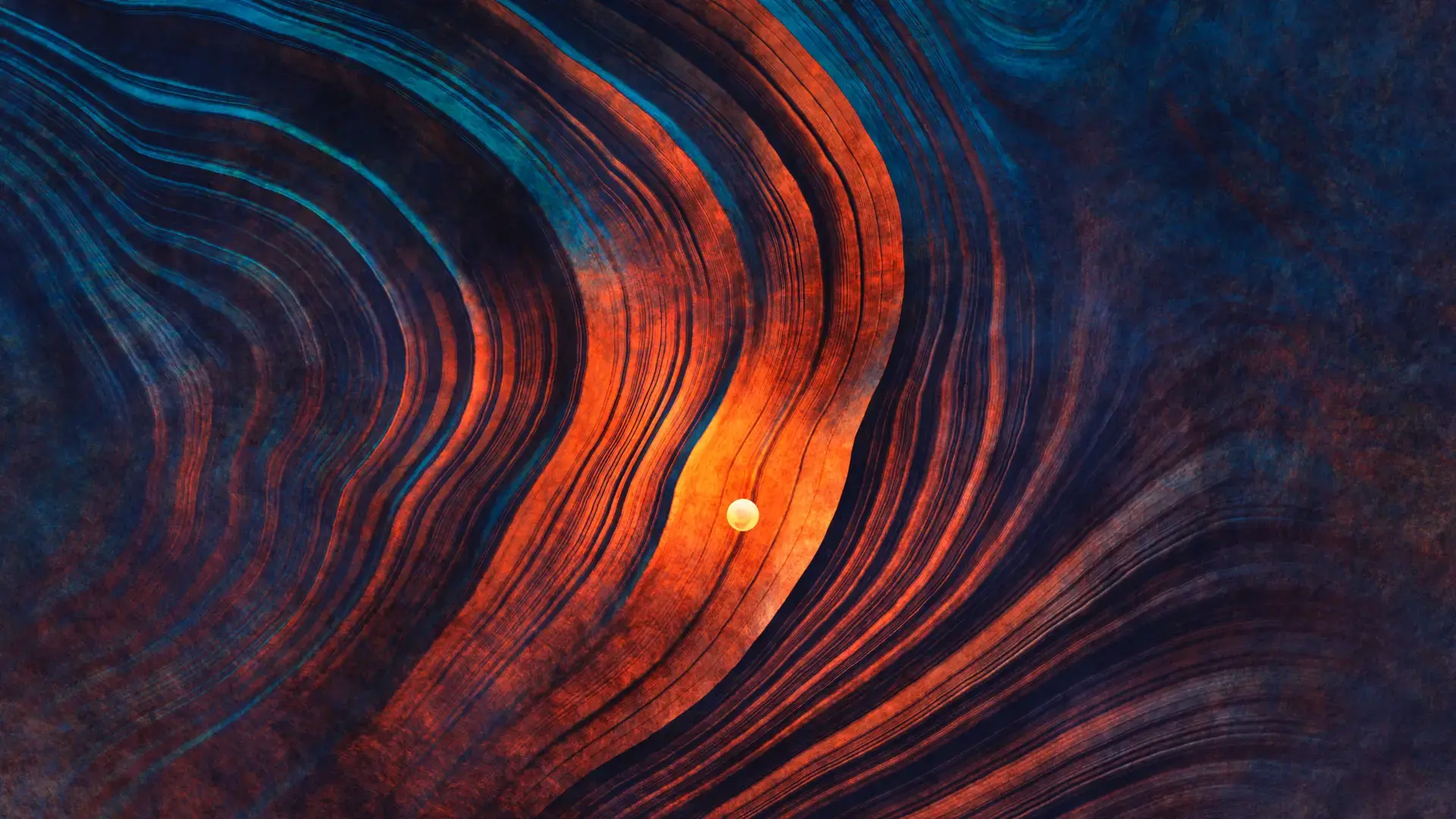 rock layers with sunset