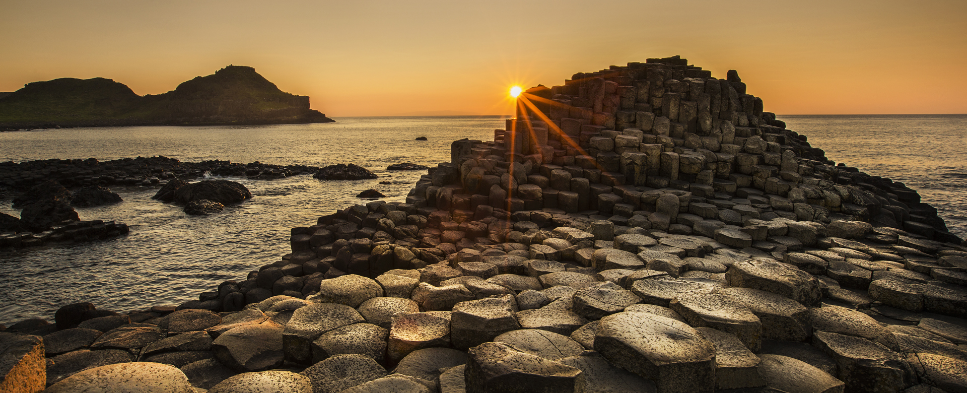 Image - Giants Causeway Sunset copyright Wayne Brittle