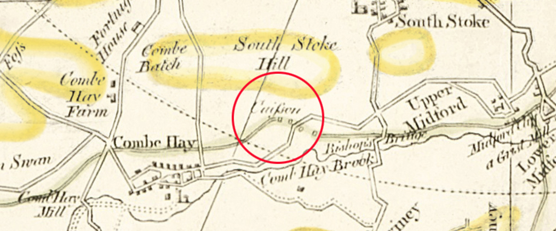 Caisson on Smith's circular map of Bath