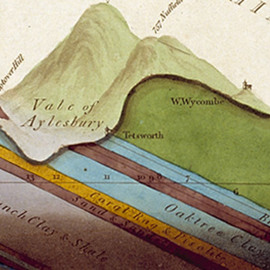 London to Snowdon geological section (detail)