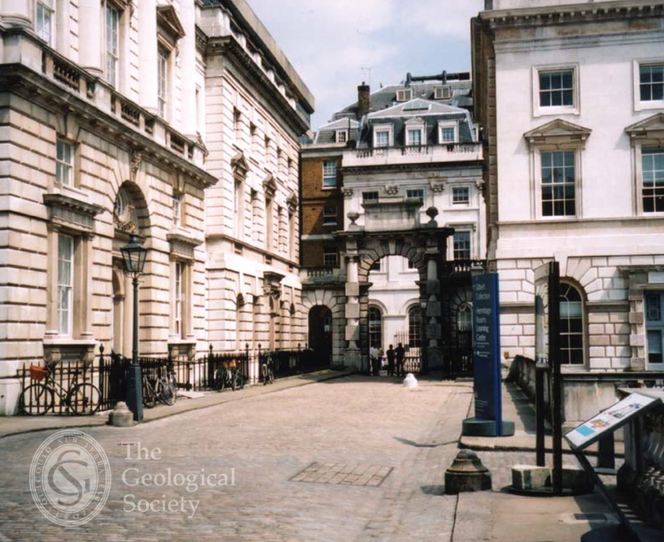 Photograph of the Society's old premises and Somerset House
