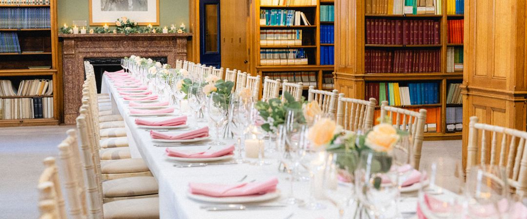 Longtable Wedding Setup in the Lower Library