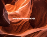 Screenshot of MyGSL member area with picture of canyon in the background