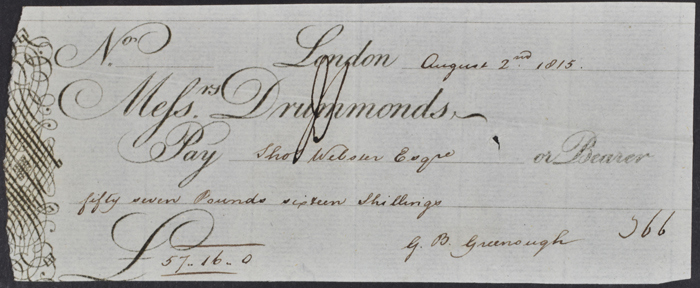 Cheque made out to Thomas Webster