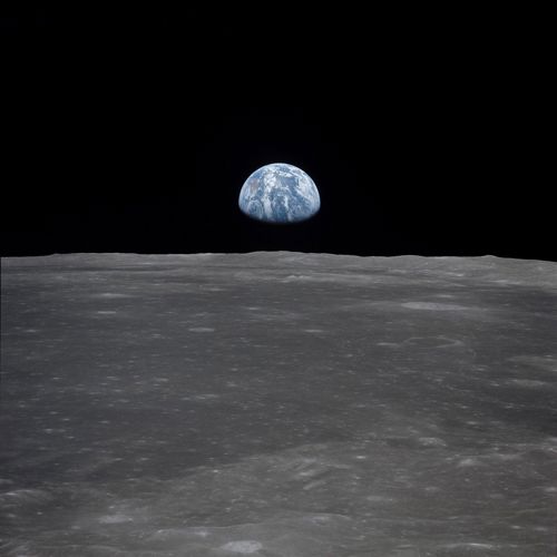 view of the earth from the moon