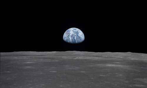 view of the earth from the moon