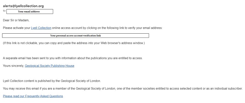 Lyell verification email example