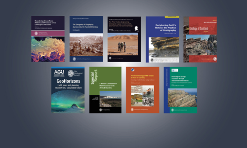 Book series - covers of titles published by the Geological Society