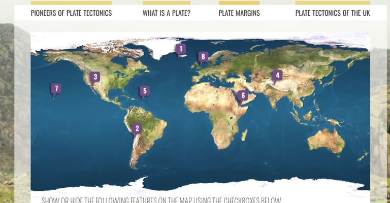 Plate Tectonic microsite screenshot