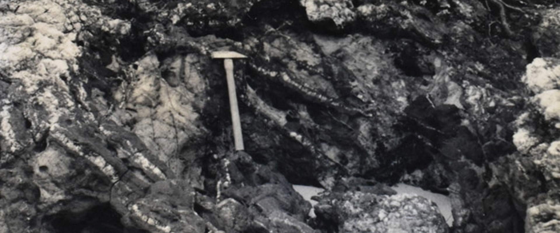 Photograph of 'False Teeth’ beds of secondary quartz, Singapore, c.1948-1950. (LDGSL/38).