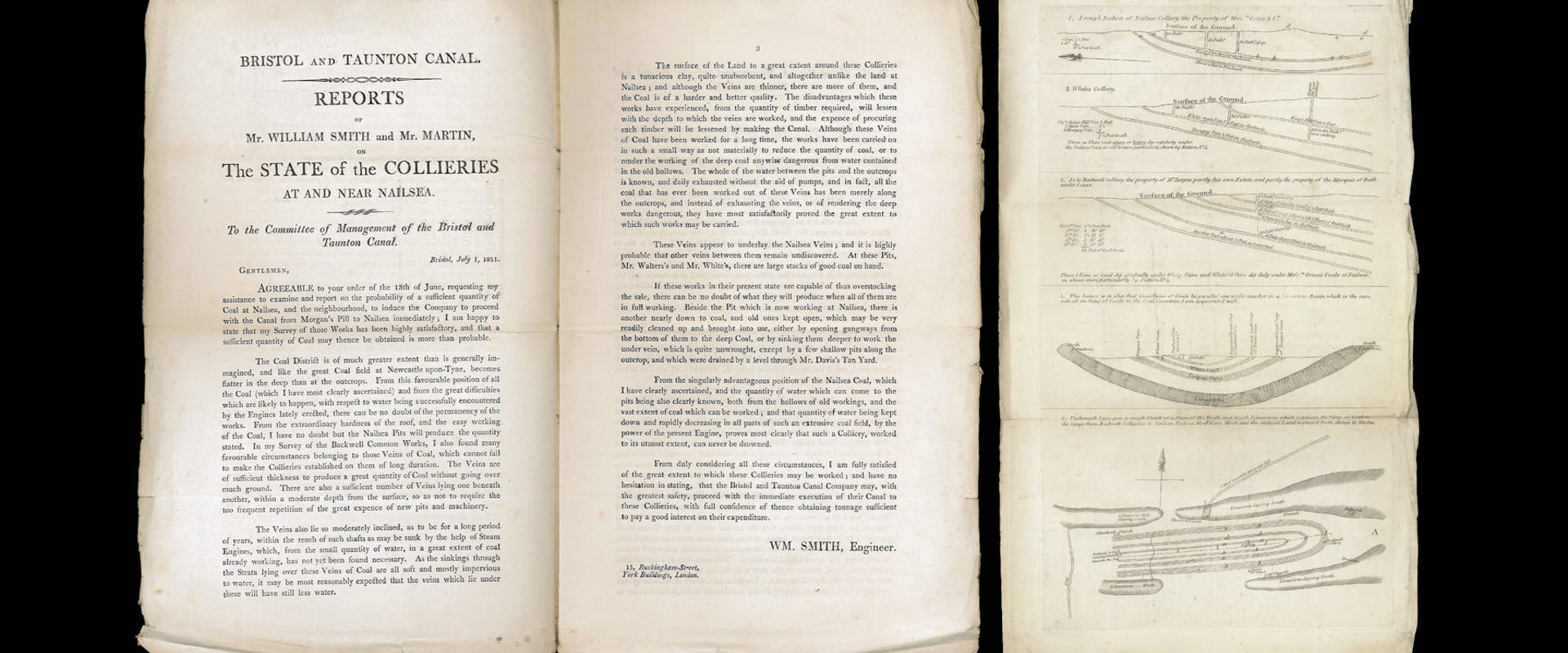 Pages 1-2 and section from Smith's report on the Nailsea Collieries