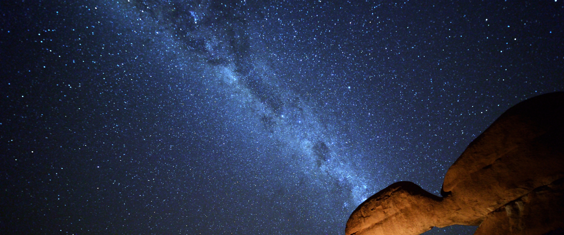 The sky at night showing lots of stars