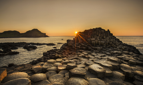 Giants Causeway at sunrise