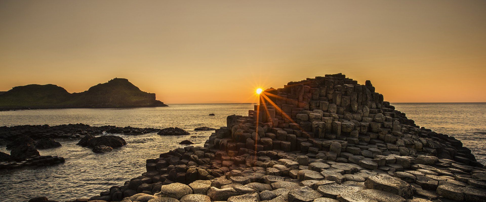 Giants Causeway at sunrise