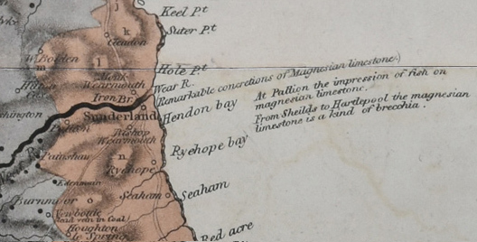 Extract from Greenough's Geological Map of England and Wales