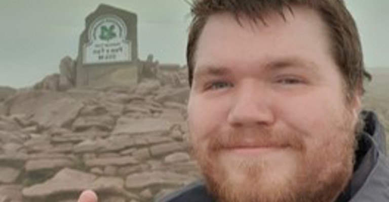 white man smiling