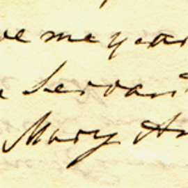 Detail of a letter from Mary Anning