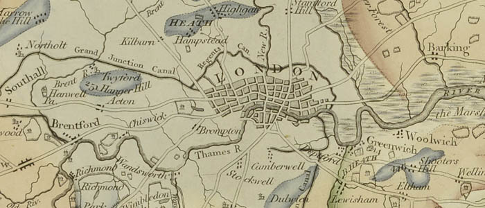 London 1815 map banner