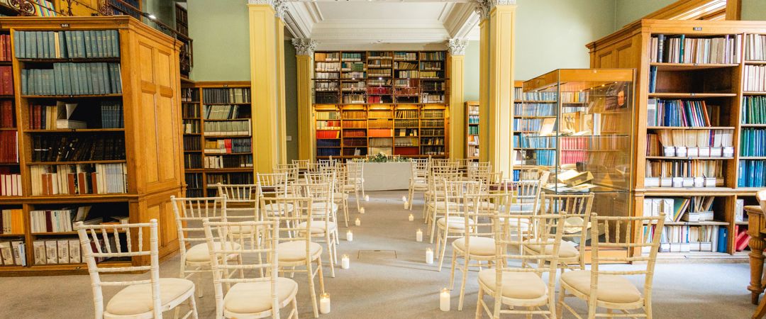 Wedding Ceremony Layout in the Lower Library
