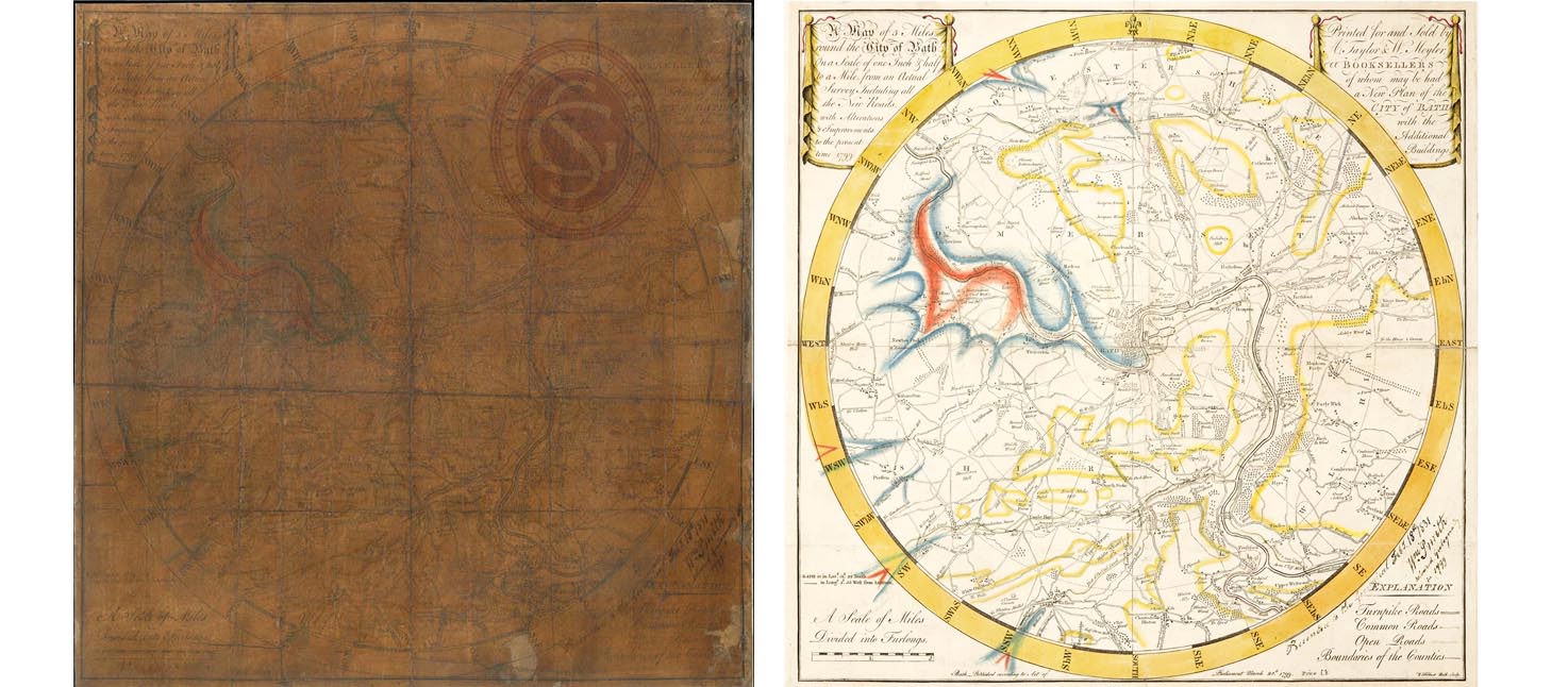 William Smith's circular map of Bath, 1799