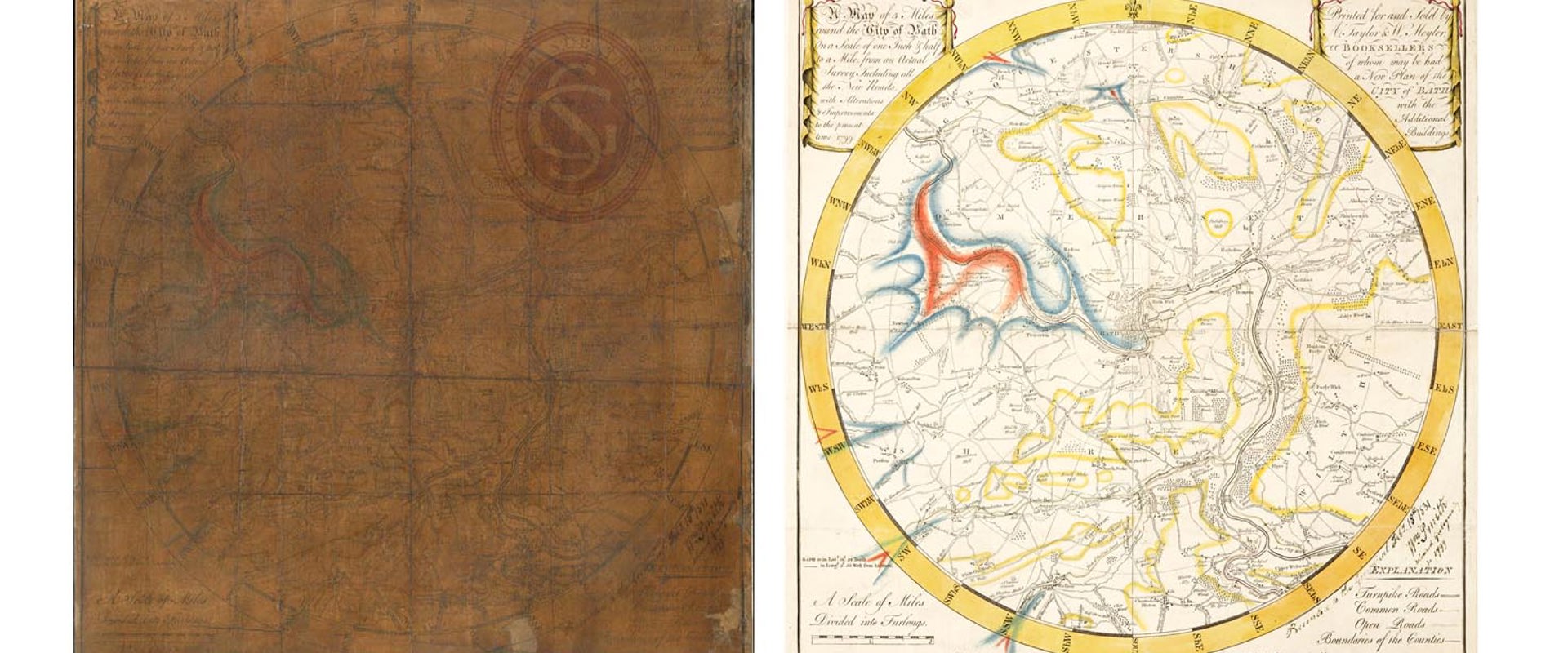 William Smith's circular map of Bath, 1799