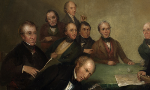 Detail of the painting British Association at Newcastle, 1838