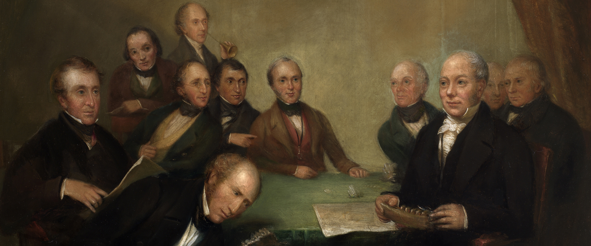 Detail of the painting British Association at Newcastle, 1838