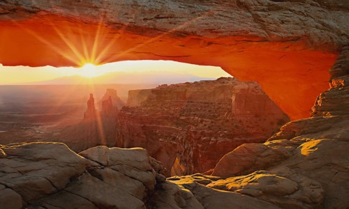 Canyon in the sunset