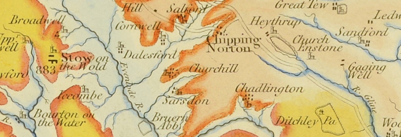 The village of Churchill on William Smith's 1815 map