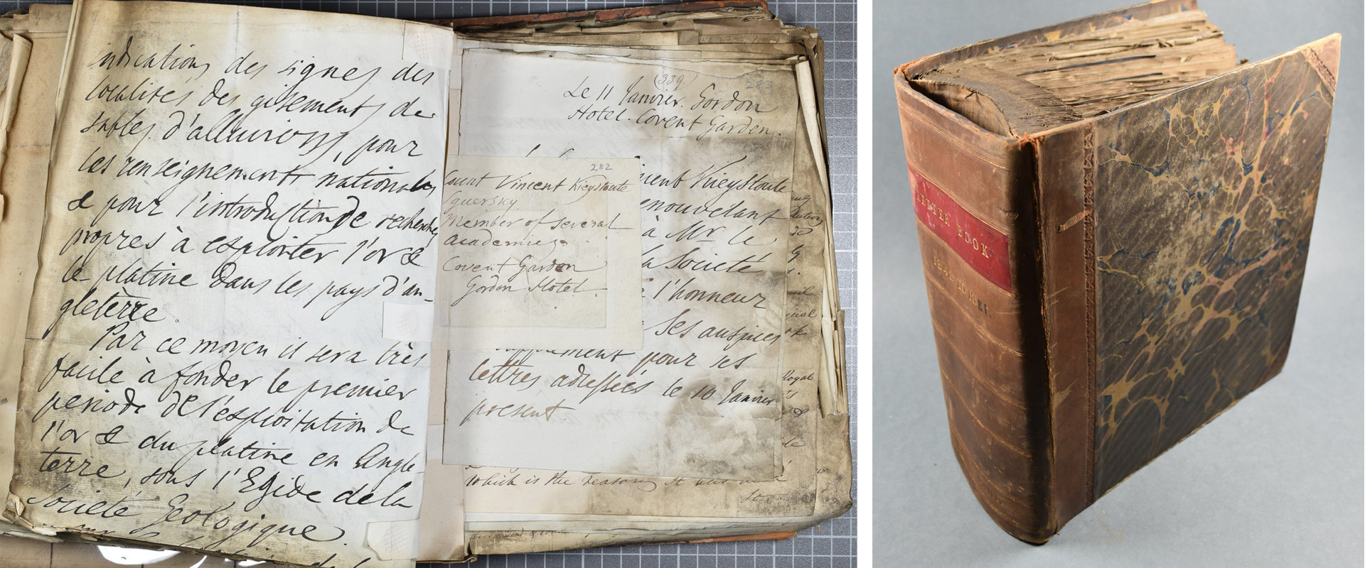 Examples of the poor condition of the letter books