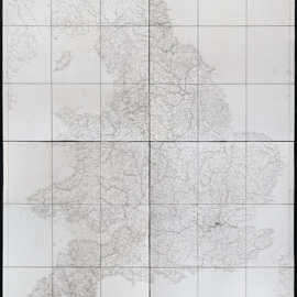 Draft outline map of Greenough's Geological Map of England and Wales 