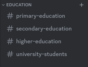 Screenshot of the 'Education' category on GEON