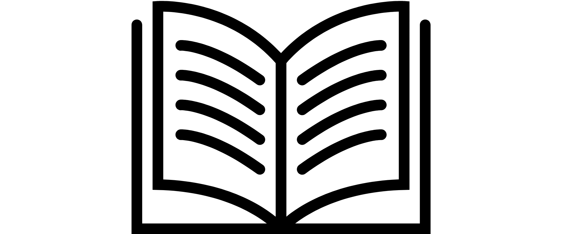 Outline of an open book