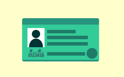 image of a green credit card with blank details on it