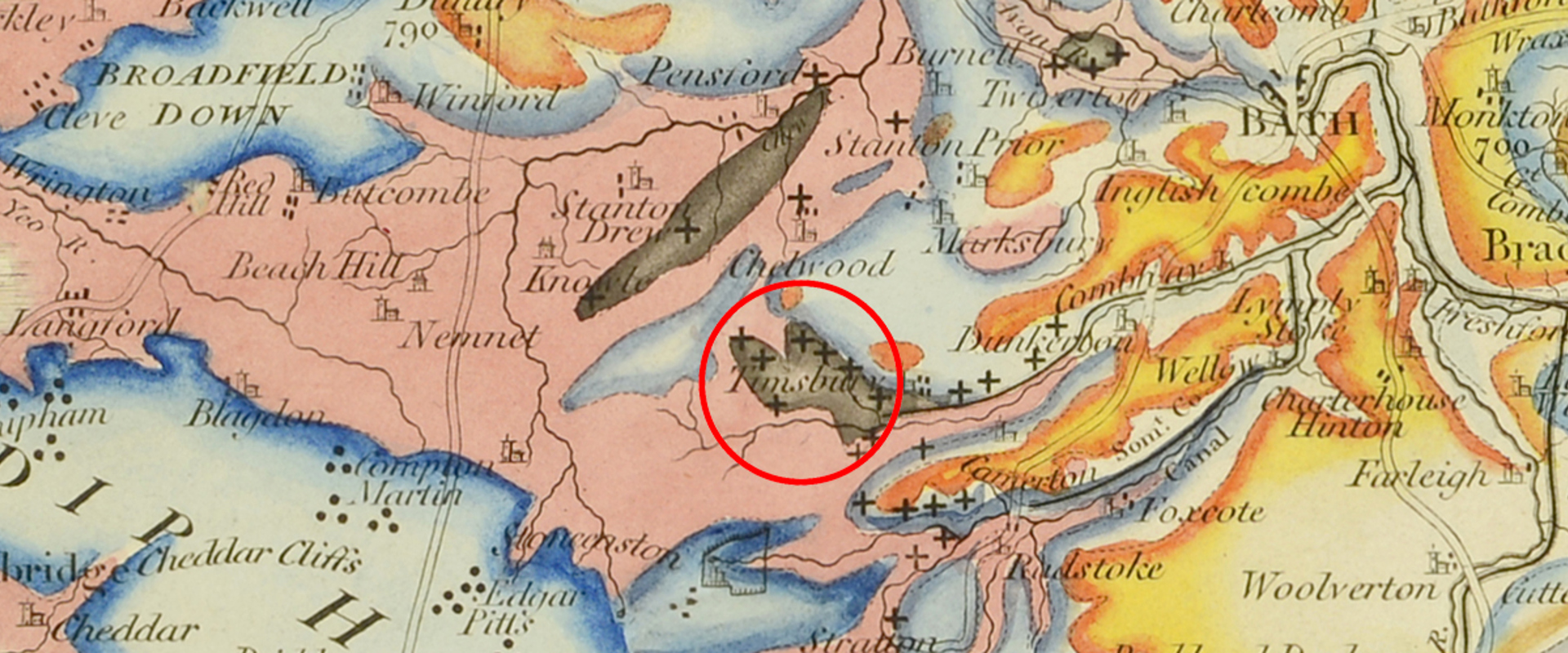 Extract of William Smith's 1815 map