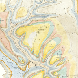 Detail from Smith's Stratification of Hackness Hills