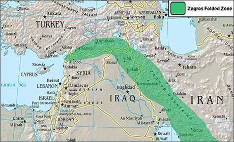 Zagros Mountains Map