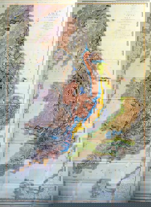 William Smith 1815 Geological Map of England and Wales with part of Scotland unfolded