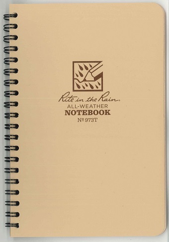 Cover Notebook, Side Spiral Bound, No. 973T (tan cover)